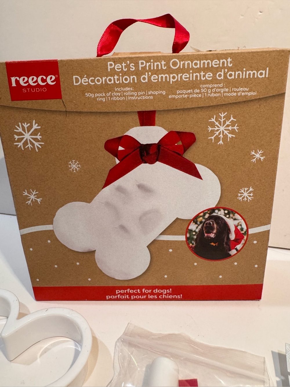 Reece Studio Pet Print Holiday Ornament Dog Paw Impression Kit NIB
